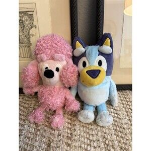 Bluey Friends Coco Poodle Easter Basket Sized 8” Plush Lot/2 Stuffed